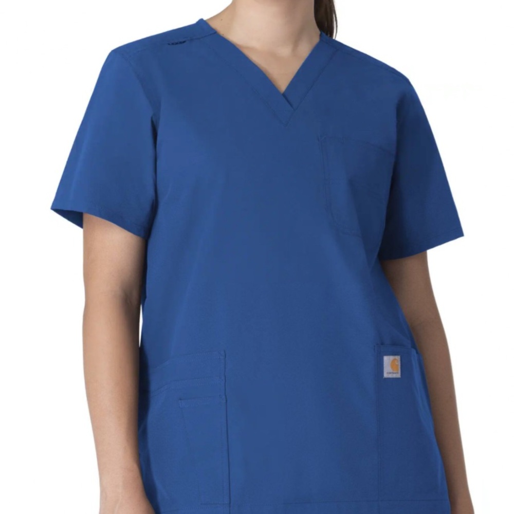 Carhartt UNISEX FORCE ESSENTIALS V-NECK 6-POCKET SCRUB TOP STYLE #C15013